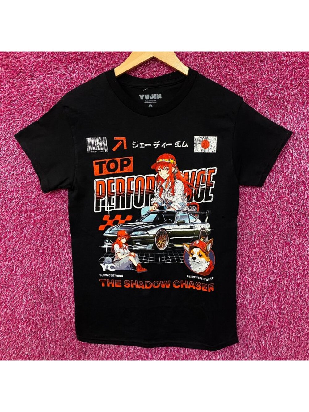 Yujin Shadow Chaser Car Graphic T-Shirt Medium